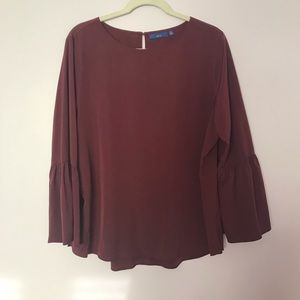 Apt. 9 Maroon Bell Sleeve Shirt Size XL